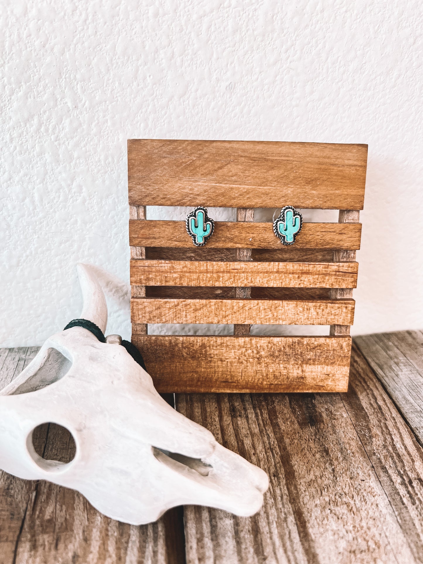 Cactus Stone Stud Earrings