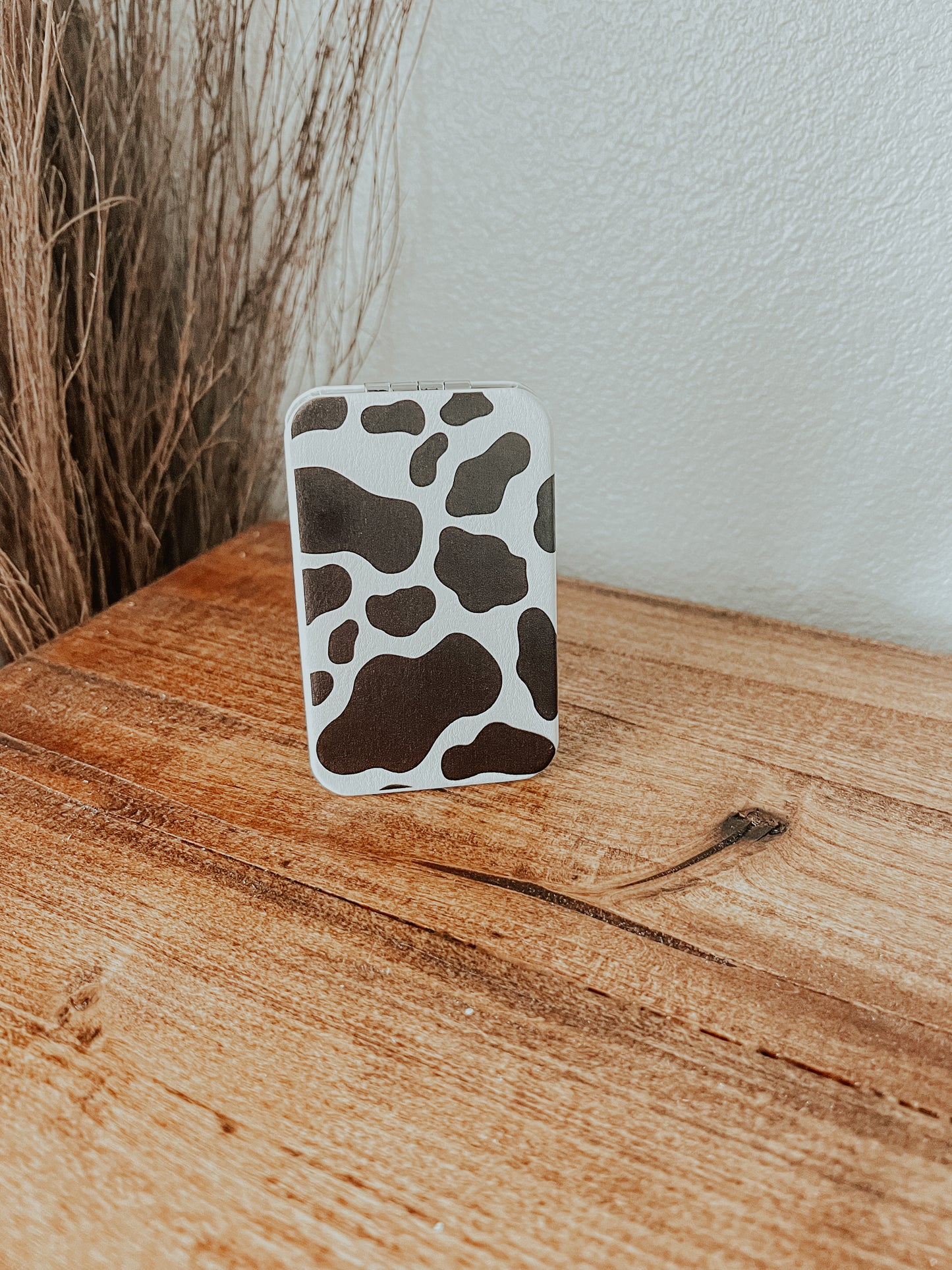 Cow Print Compact Mirror