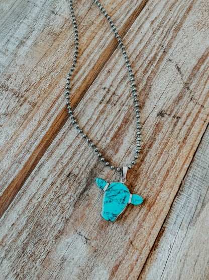 Wired Cow Pendant Necklace