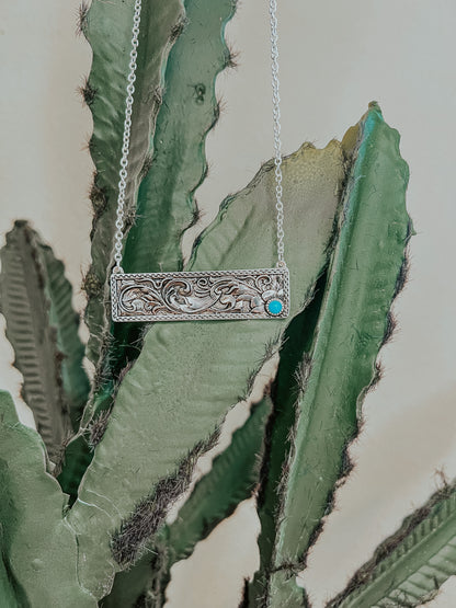 Turquoise Bar Necklace