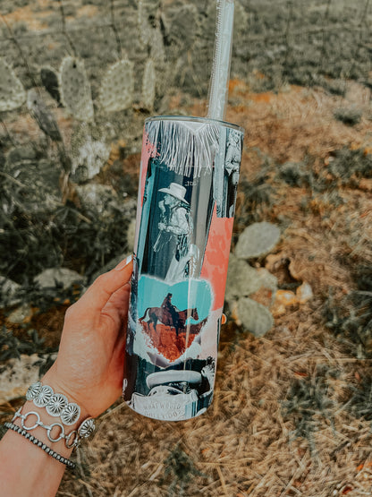 Pink Cowgirl Stainless Tumbler