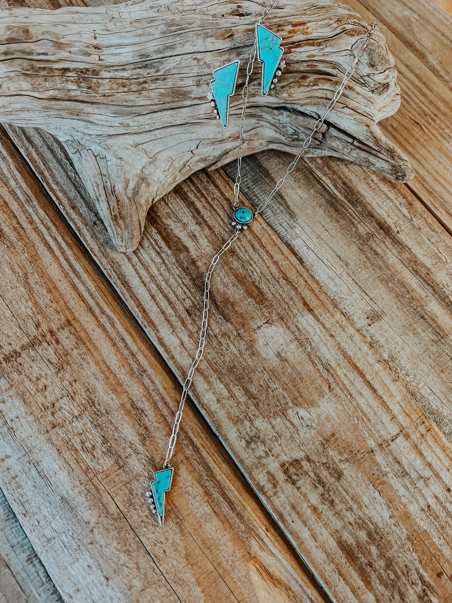 Lighting Bolt Lariat Necklace