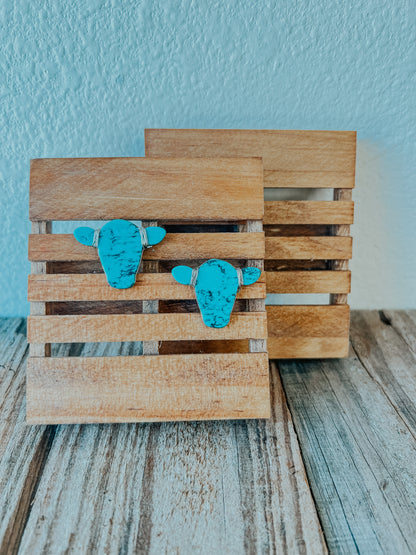 Wired Cow Stud Earrings