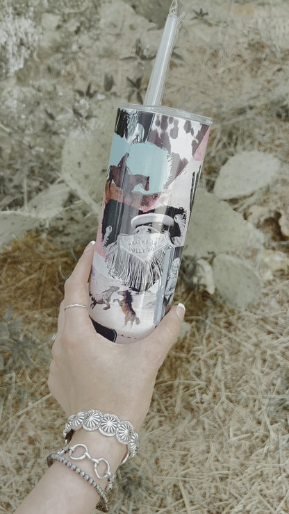 Pink Cowgirl Stainless Tumbler